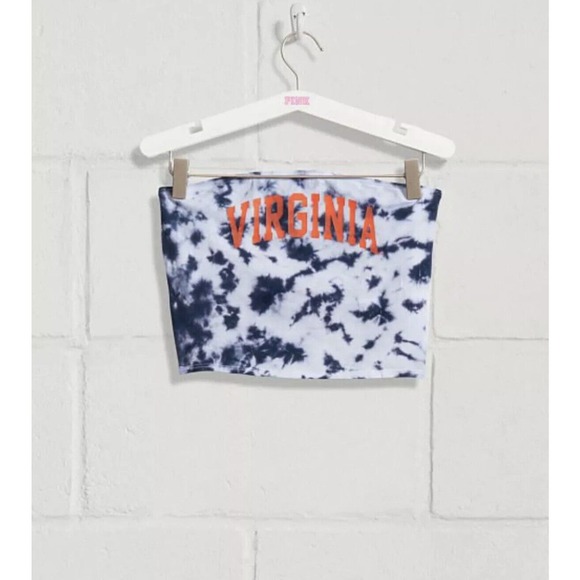 VS PINK Collegiate Collection University Virginia Tube Top Bandeau bra tie dye - Picture 1 of 8